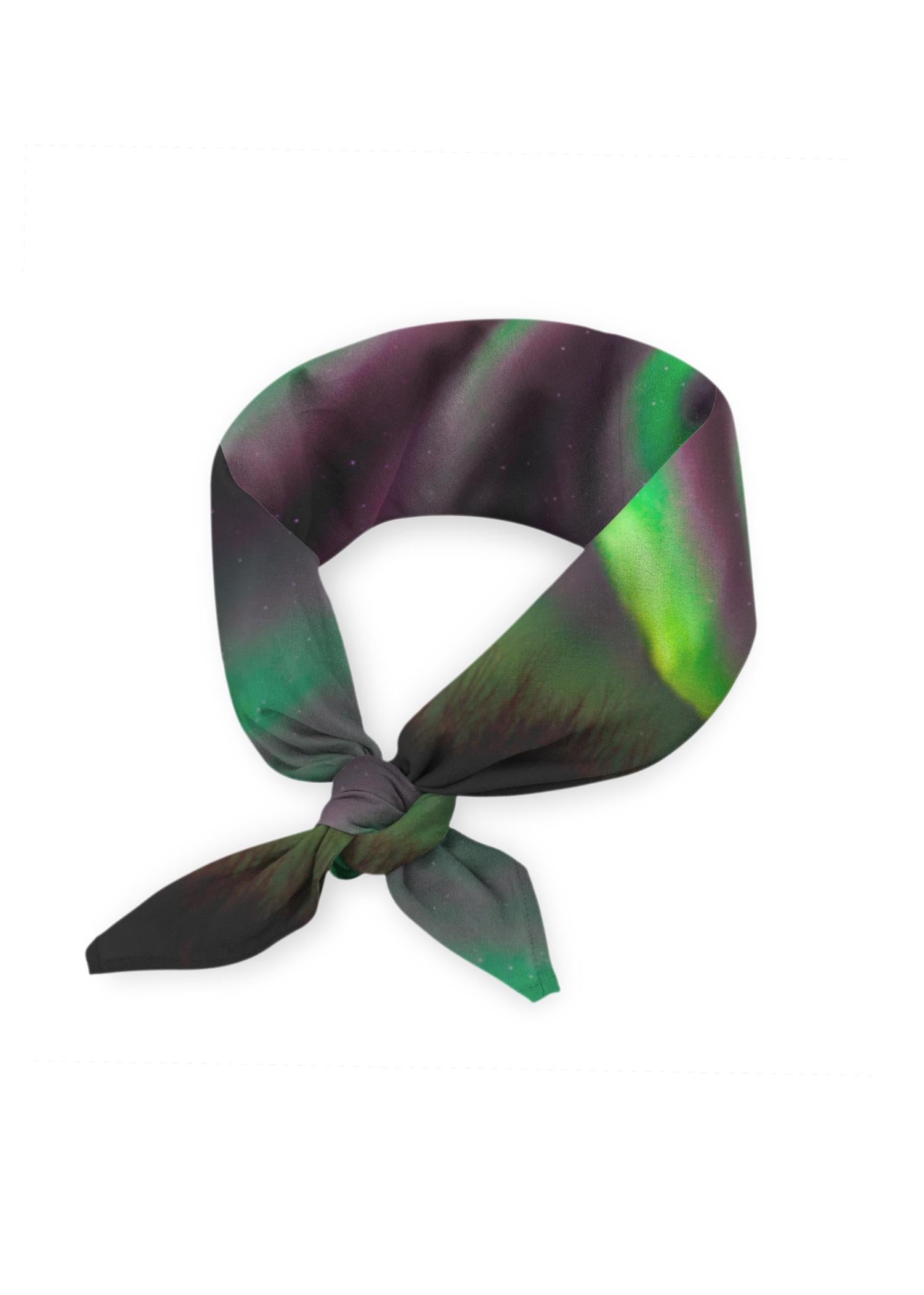 Aurora Ribbon Dance - Mini Square Cotton Bandana Scarf