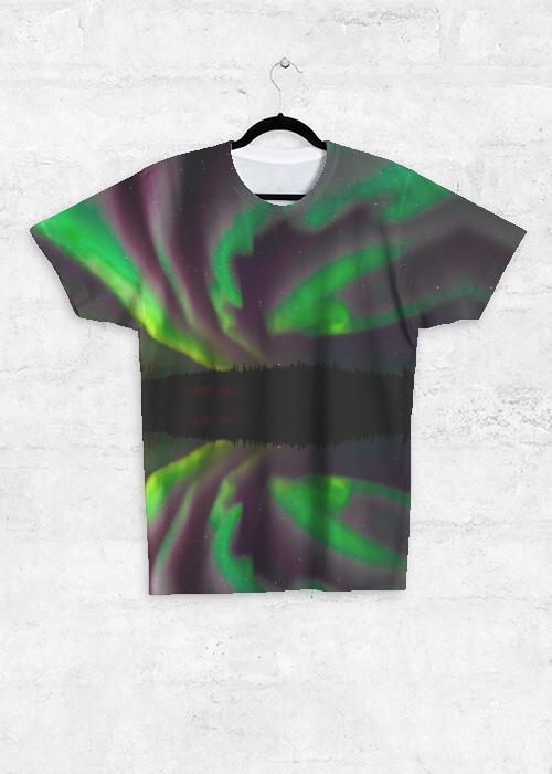 Aurora Ribbon Dance - Unisex Tee Shirt with front print